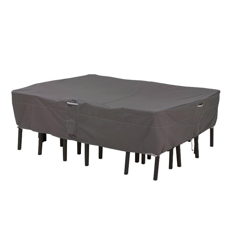 Large Water-Resistant Gray Patio Table & Chair Set Cover