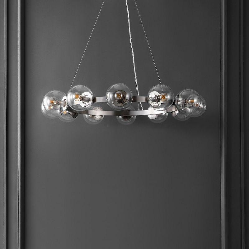 Rylian 12 Light 38 Inch Iron/Glass Chandelier  - Safavieh