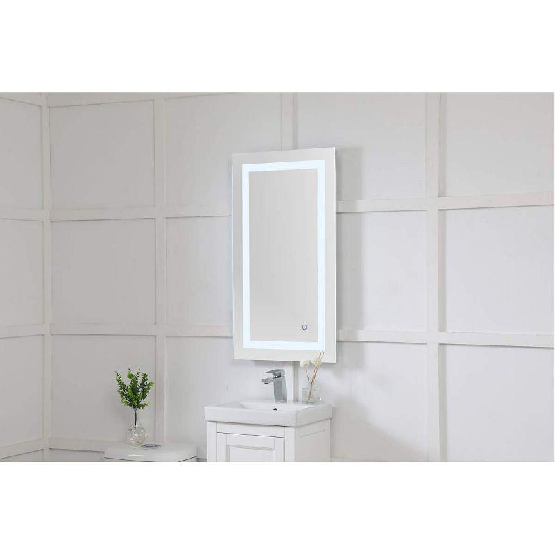 Elegant Lighting Helios 20in x 36in Hardwired LED mirror with touch sensor and color changing temperature 3000K/4200K/6400K