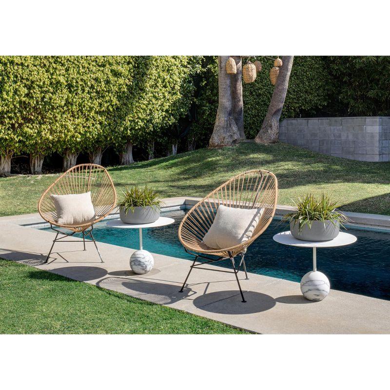 Veradek Mason Series Kona Bowl 14" Plastic-Stone Planter 2-Pack Gray