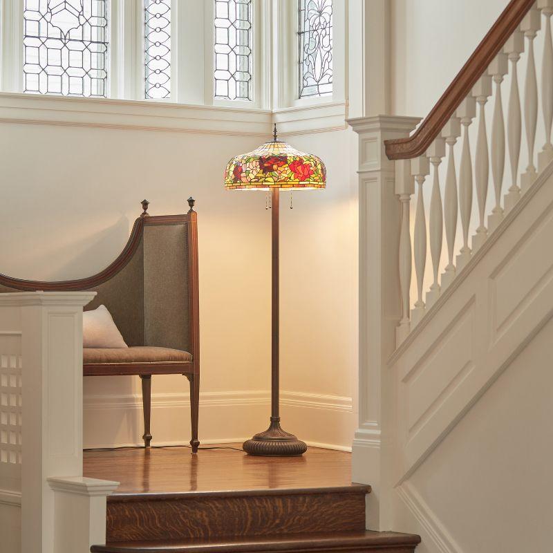 63.75"H Livio Tiffany-Style Stained Glass Floor Lamp