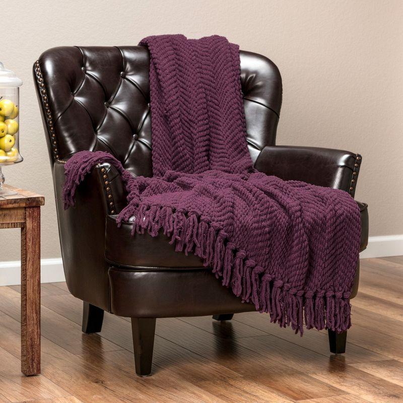 Chanasya Textured Knitted Throw