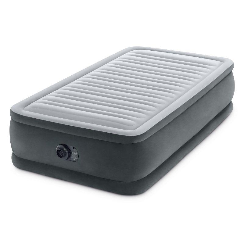 Intex: Dura-Beam Plus Series Elevated 18" High Twin Air Mattress with Built in Electric Pump