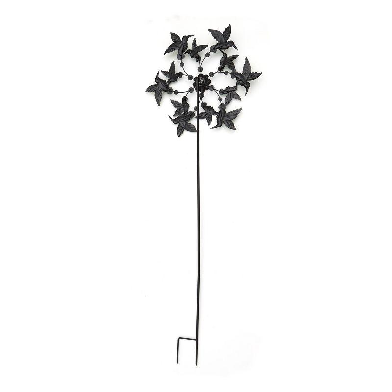 The Lakeside Collection Decorative Garden Hummingbird Wind Spinner Stake - Dynamic Outdoor Accent