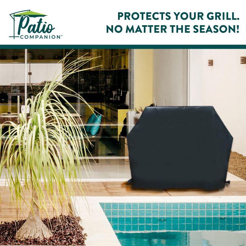 Patio Companion Essential, BBQ Grill Cover, 1 Year Warranty, Heavy-Duty Material, Waterproof and Weather Resistant, Gas Grill Cover