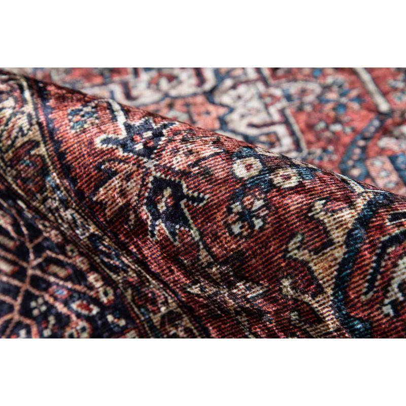 6'x9' Karachi Mila Area Rug Rust - Momeni: Bohemian Geometric Medium Pile, Indoor, Polyester, Machine Made