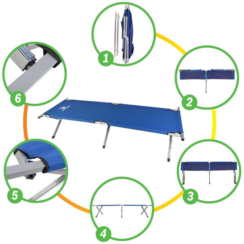 Wakeman Outdoors Folding Camping Cot - Portable Folding Camp Bed