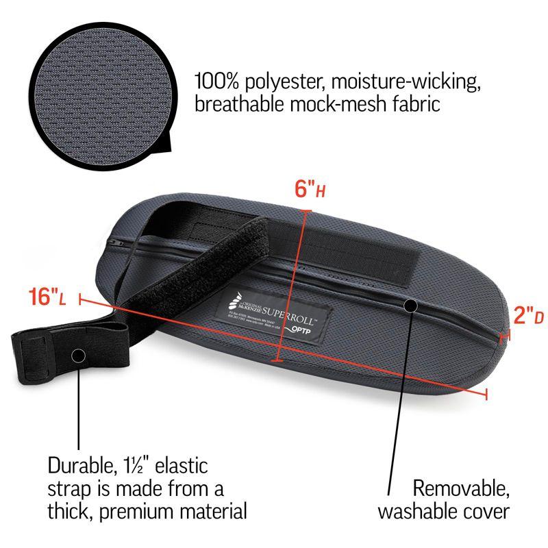 OPTP The Original McKenzie SuperRoll - USA-Made Low Back Lumbar Pillow for Office Chair Lumbar Support, Car Back Support Seat Cushions and Travel