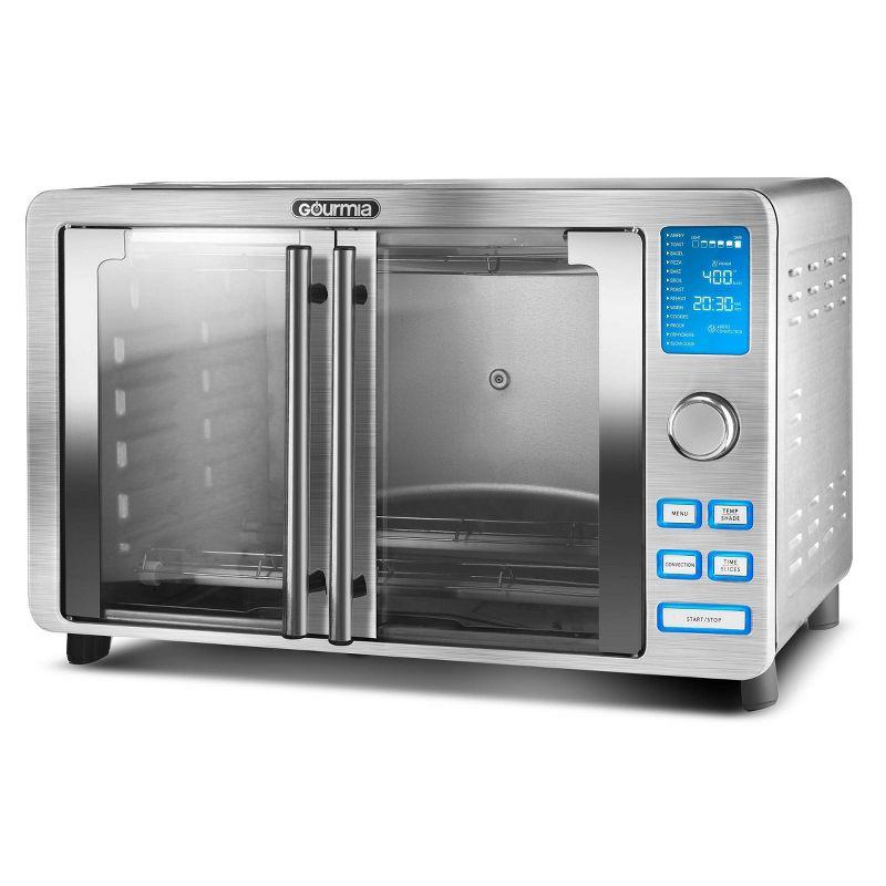 Gourmia 9-Slice Stainless Steel Digital Air Fryer Oven with French Doors