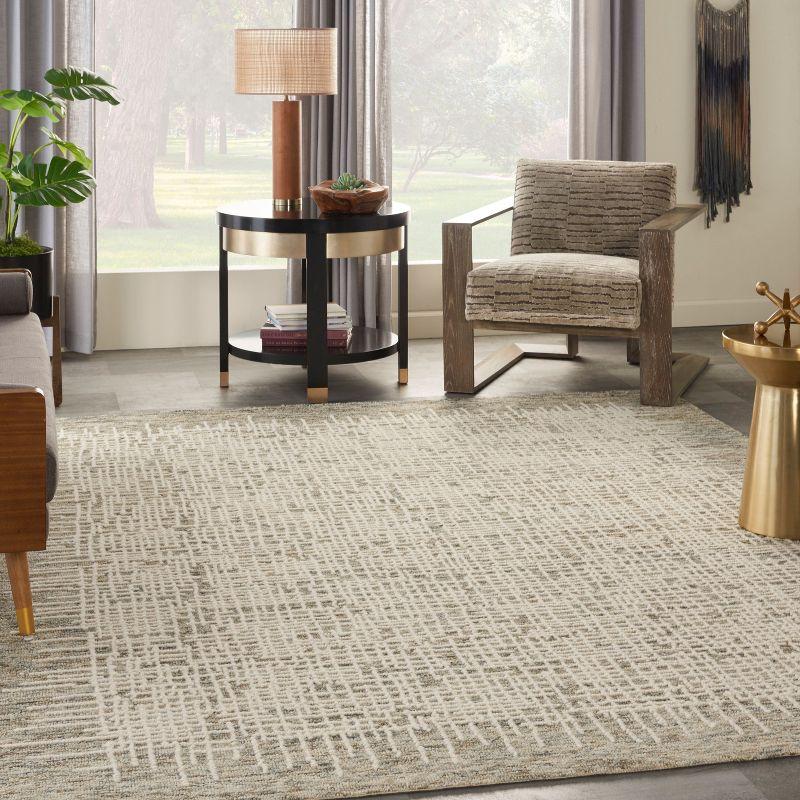 Nourison Vail Rustic Texture Indoor Area Rug Ivory/Multi 7'9" x 9'9"