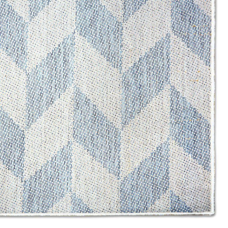 Calla Herringbone Blue/Gray Indoor/Outdoor Synthetic Area Rug