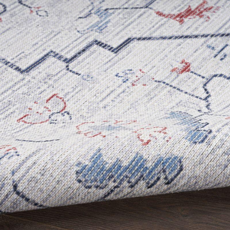 Bungalow Rose Oriental Machine Washable Area Rug in Gray