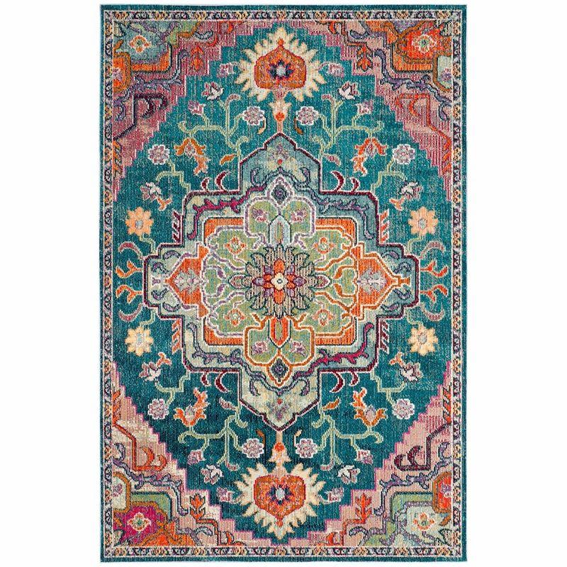 Crystal CRS501 Loomed Indoor Accent Rug - Teal/Rose - 3'x5' - Safavieh