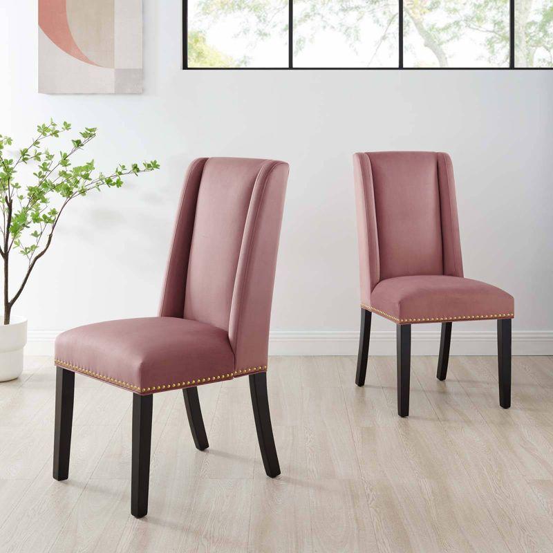 Modway Modway Baron Performance Velvet Dining Chairs - Set of 2