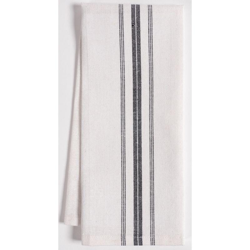 KAF Home Farmhouse Stripe Set Of 12 Kitchen Towels - 15" x 25", In Charcoal