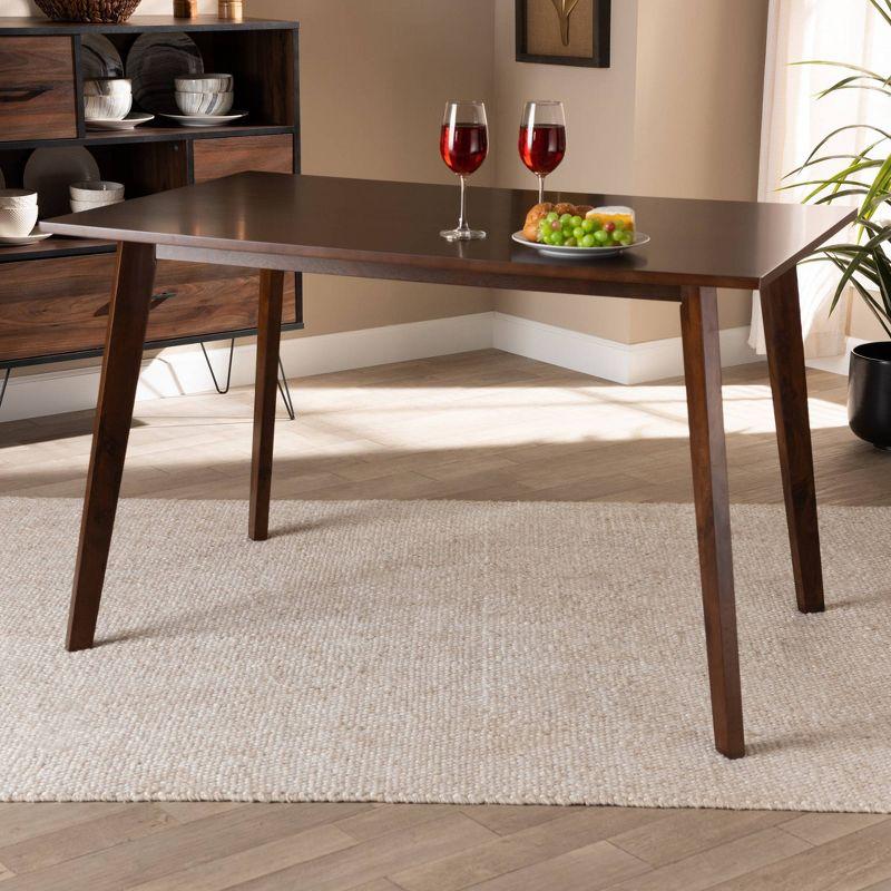 Britte Rectangular Wood Dining Table Walnut - Baxton Studio