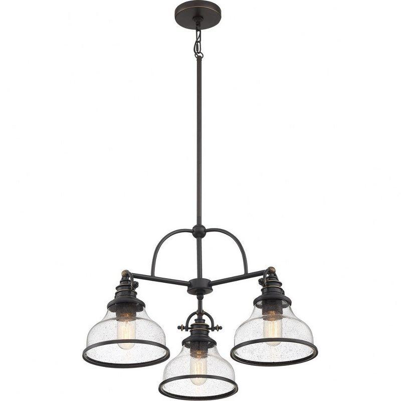 Quoizel Lighting Grant 3 - Light Chandelier in  Palladian Bronze