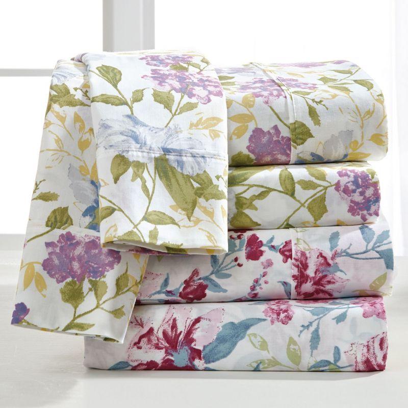BrylaneHome 300 Thread Count Cotton Printed Bed Tite; Sheet Set - Twin, Yellow Dots