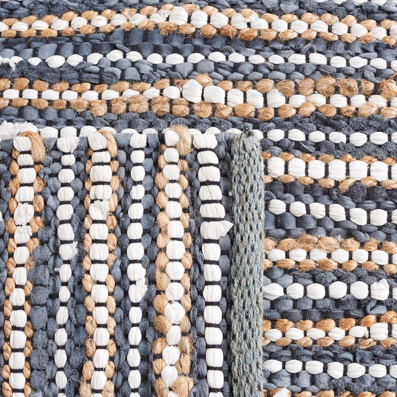 Vintage Leather VTL205 Hand Woven Area Rug - Dark Grey/Ivory - 3'x5' - Safavieh.