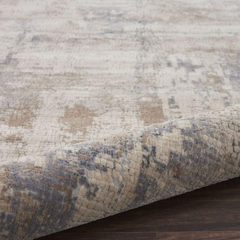 Nourison Rustic Textures Contemporary Indoor Area Rug Beige/Grey 5'3" x round