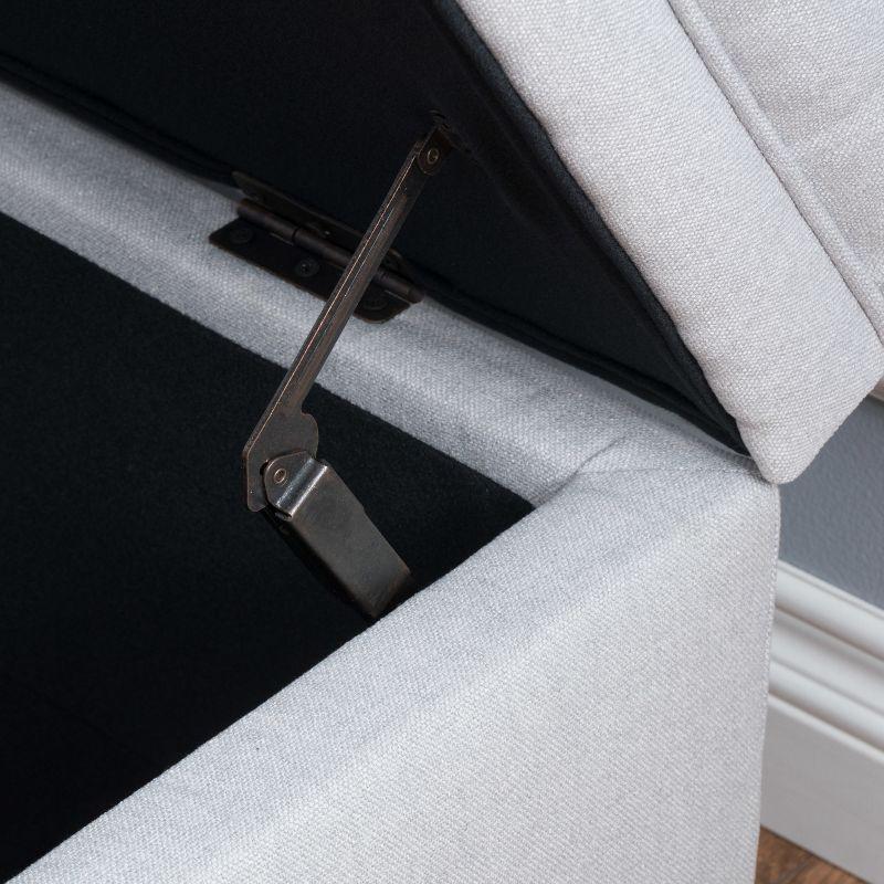 Christopher Knight Home Juliana Storage Ottoman Light Gray: Upholstered, Hardwood Frame, 250lb Capacity