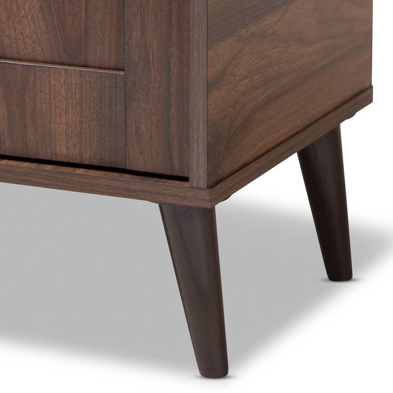 Cormier Walnut Finished 2 Door Wood Entryway Cabinet with Shoe Organizer - Baxton Studio