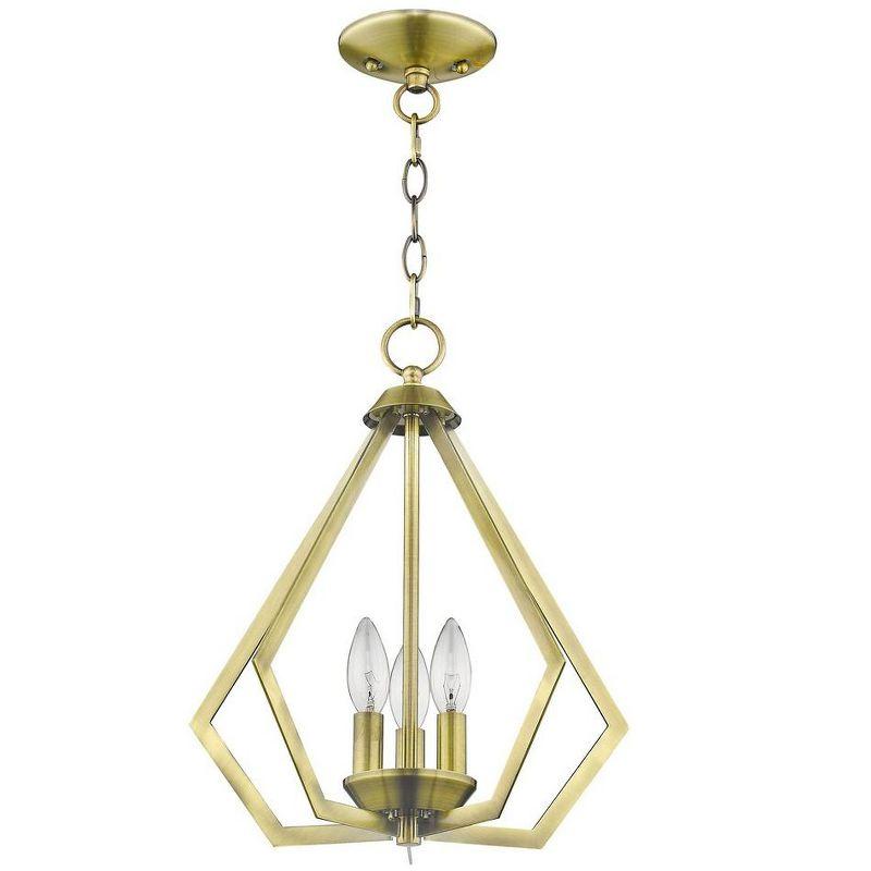 Livex Lighting Prism 3 - Light Chandelier in  Antique Brass