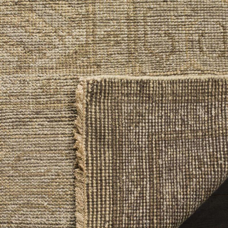 Hand-Knotted Gray and Beige Wool 6' x 9' Area Rug