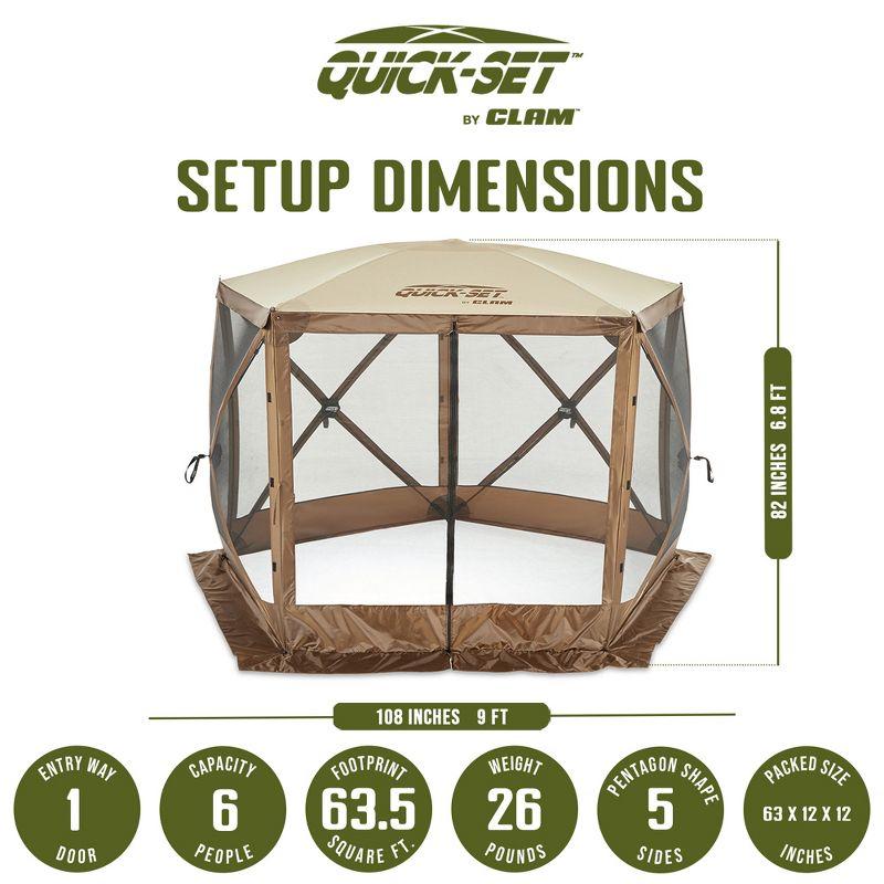 CLAM Quick-Set Portable Outdoor Camping Canopy Shelter