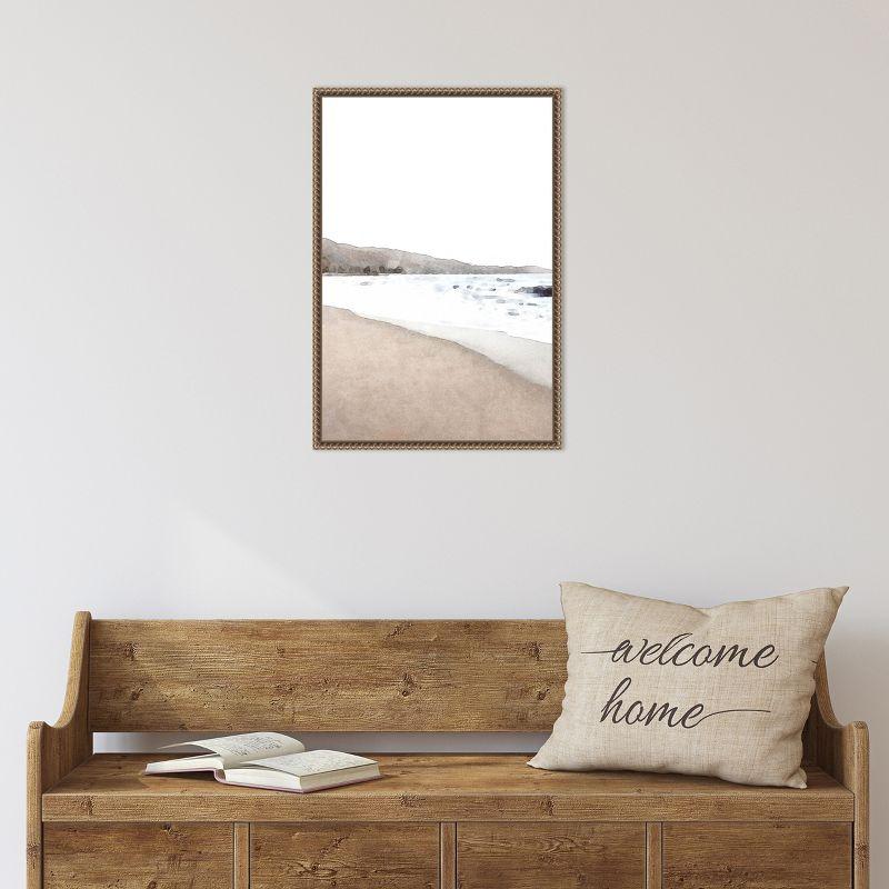 Amanti Art Neutral Beach by Melloi Art Prints Canvas Wall Art Print Framed 16 x 23