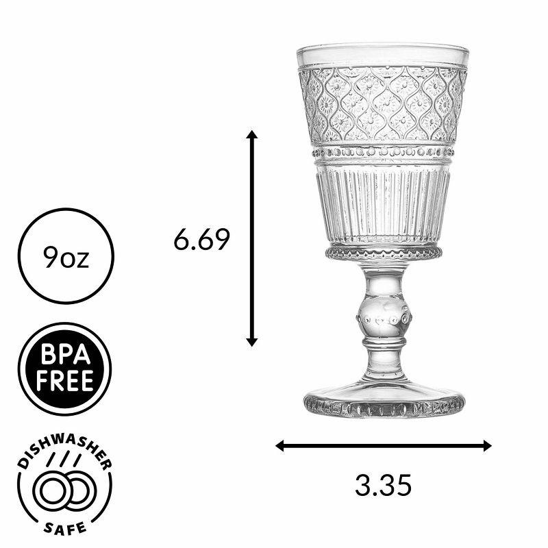 Godinger Silver Art Co Claro Goblet 9 oz (Set of 4)