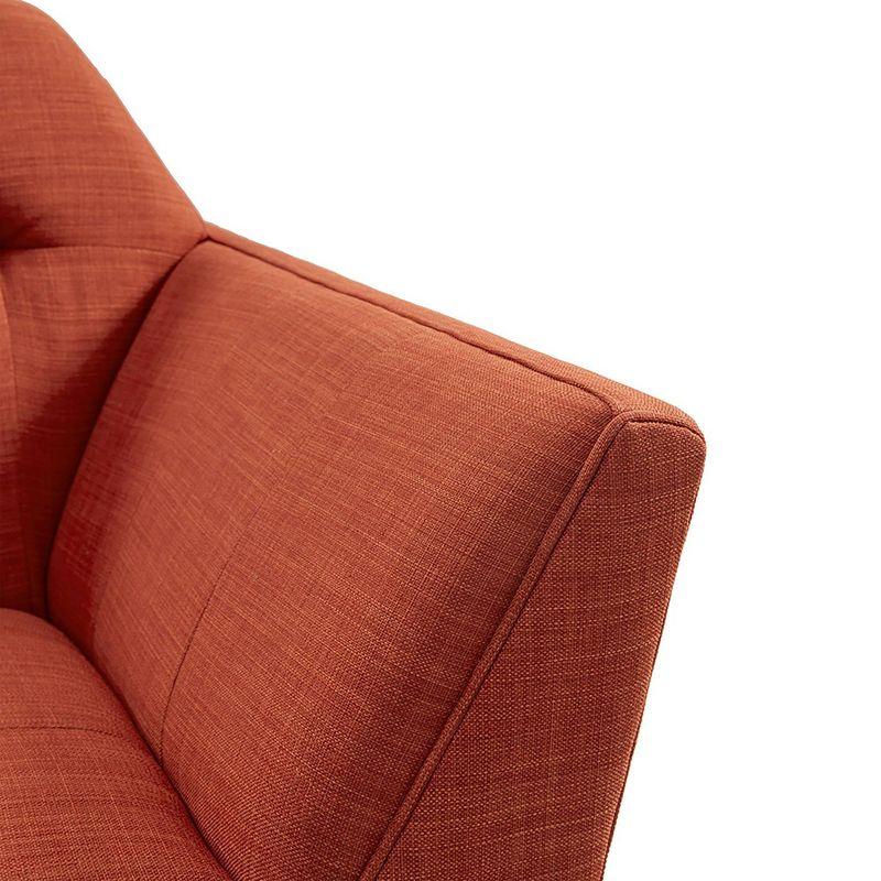Newport Lounge Chair Spice - Ink+Ivy: Mid-Century Design, Button Tufted, Pecan Wood Legs