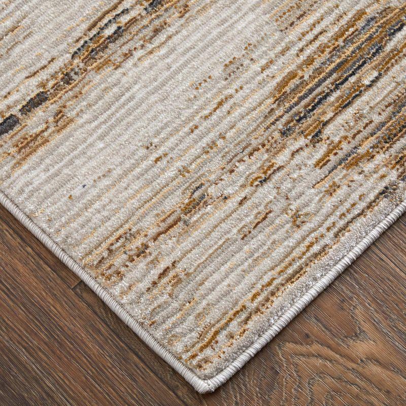 Deja Modern Distressed Ivory/Brown/Tan Area Rug