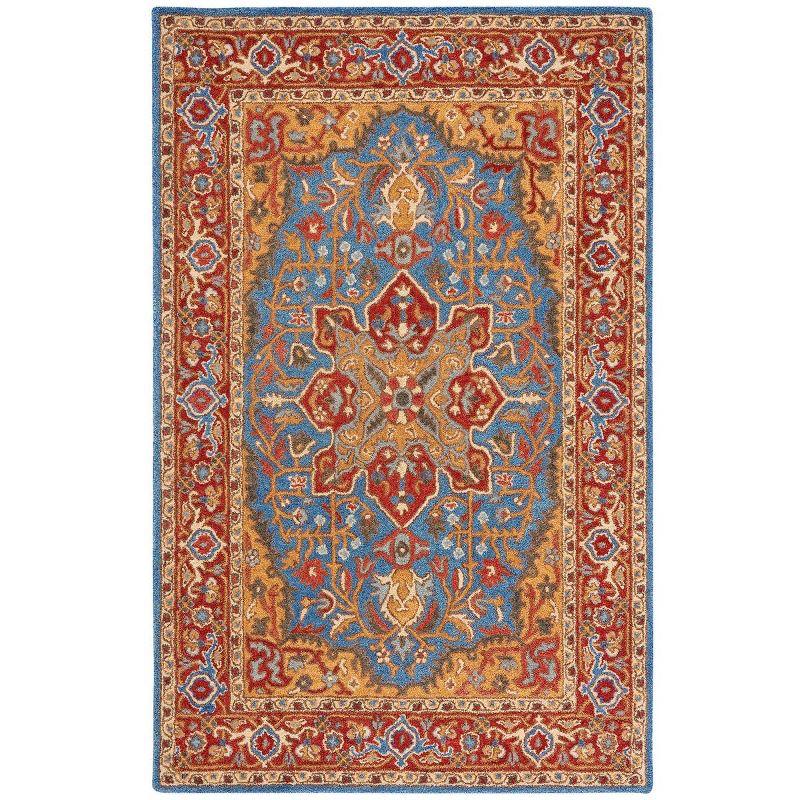 Antiquity AT521 Hand Tufted Area Rug - Red/Blue - 3'x5' - Safavieh.