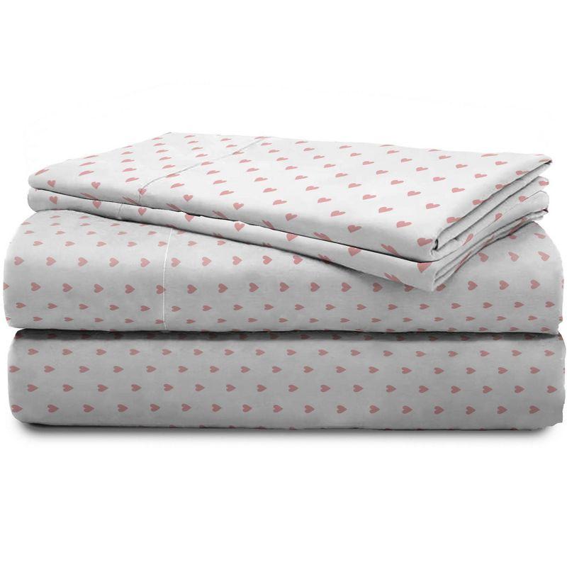 Saturday Park Hearts 100% Organic Cotton Sheet Set