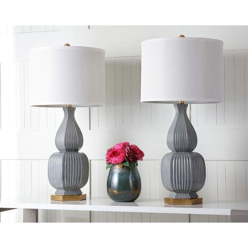 Cleo Table Lamp (Set of 2) - Grey - Safavieh.