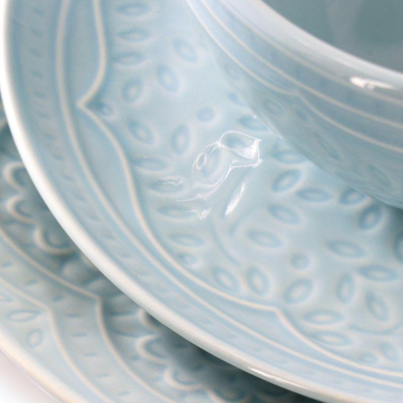 Gibson Elite Alemany 16-Piece Dinnerware Set - Aqua