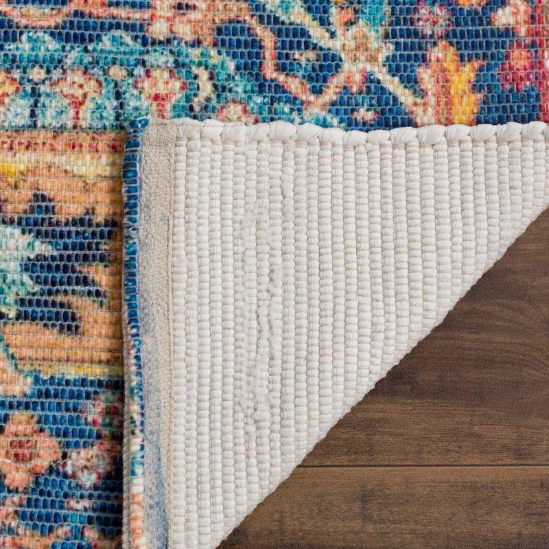 Saffron SFN542 Hand Loomed Area Rug - Blue/Orange - 4'x6' - Safavieh.