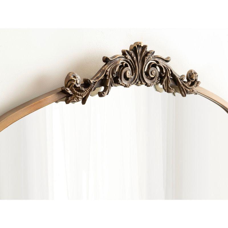 Kate & Laurel All Things Decor 33"x26" Arendahl Traditional Arch Mirror with Shelf Gold