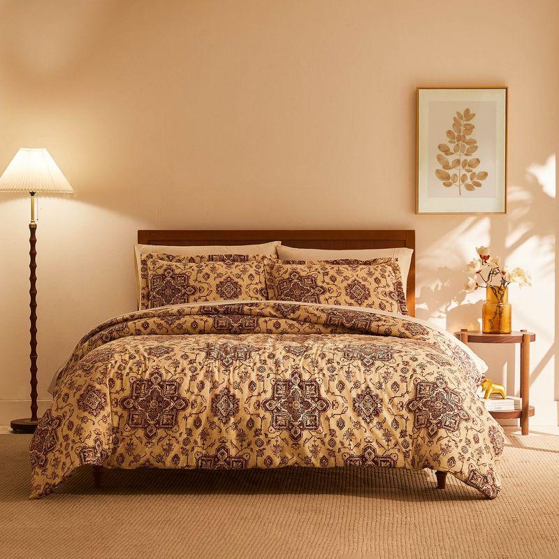 Southshore Fine Living Persia Oversized Reversible ultra-soft Duvet Cover Set with shams