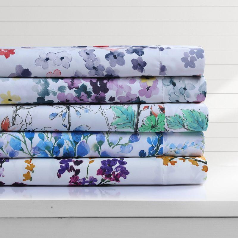 Azores Home Microfiber Floral Sheet Set
