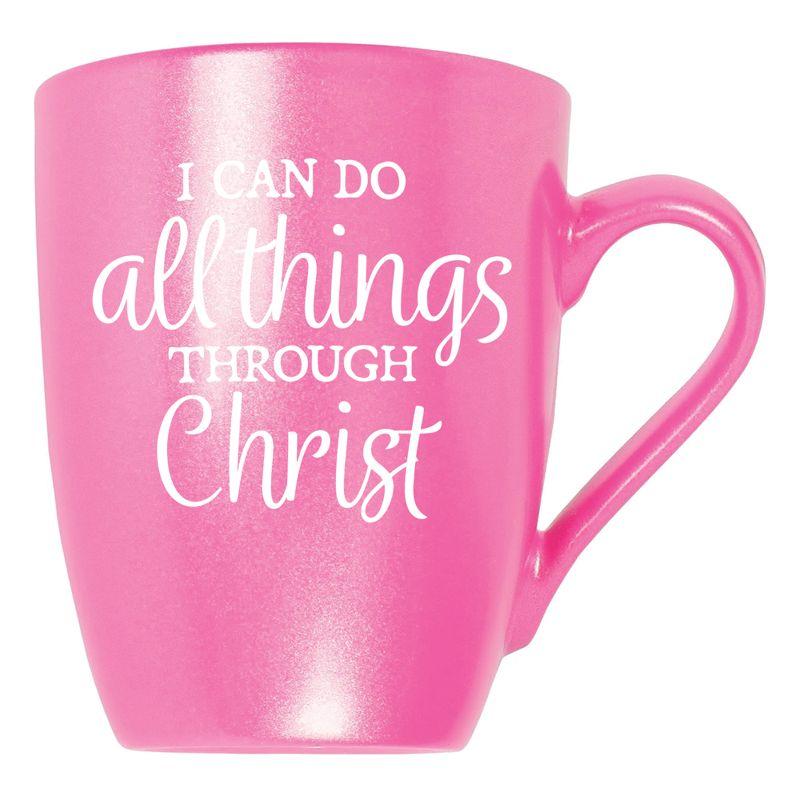 Pink Ceramic Inspirational 12oz Coffee Mug