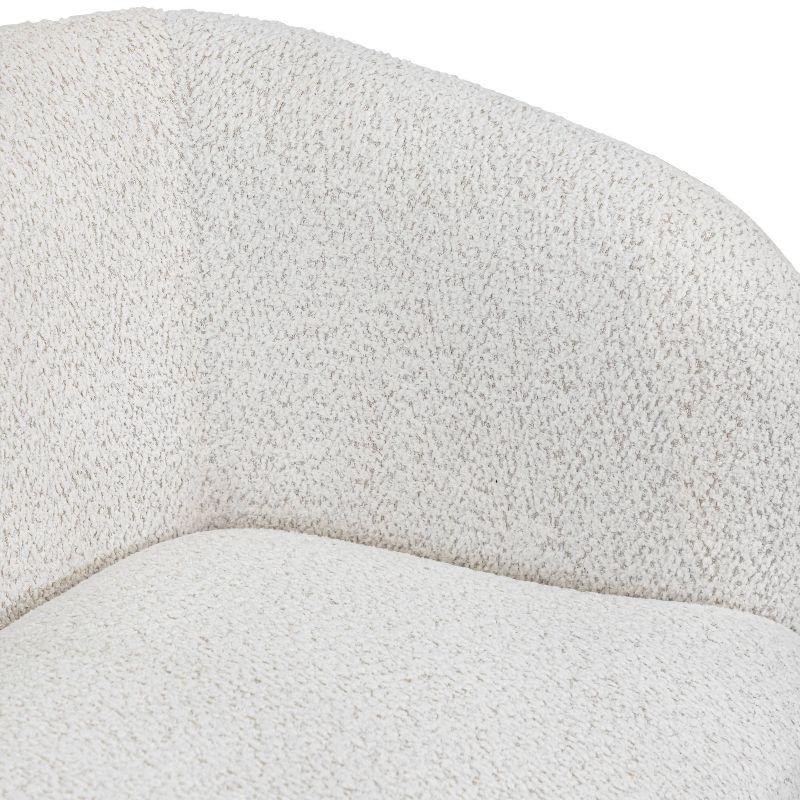 HOMES: Inside + Out 63.75" Pinehush Boho Curved Boucle Fabric Loveseat with Pocket Coil Cushions