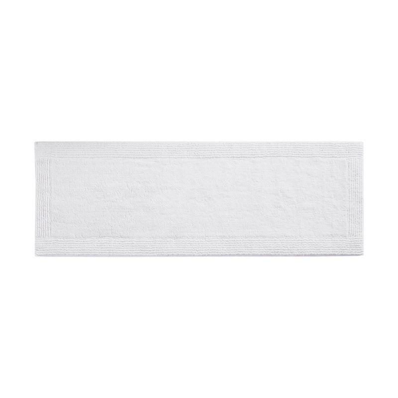 Splendor White Cotton Tufted Reversible Bath Rug 24" x 72"