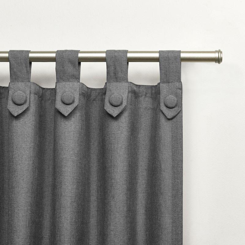 Exclusive Home Loha Linen Tuxedo Tab Top Curtain Panel Pair