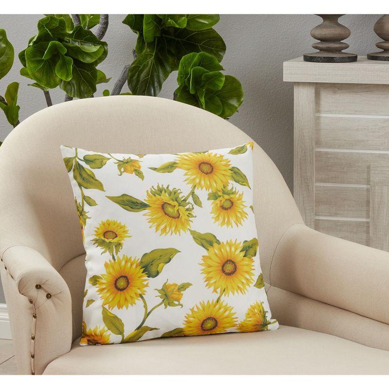 Girassol Floral Reversible Pillow Cover