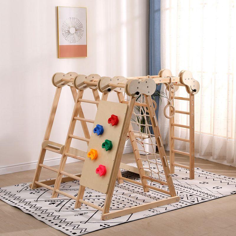 Funphix 5 In 1 Wooden Climber - Natural