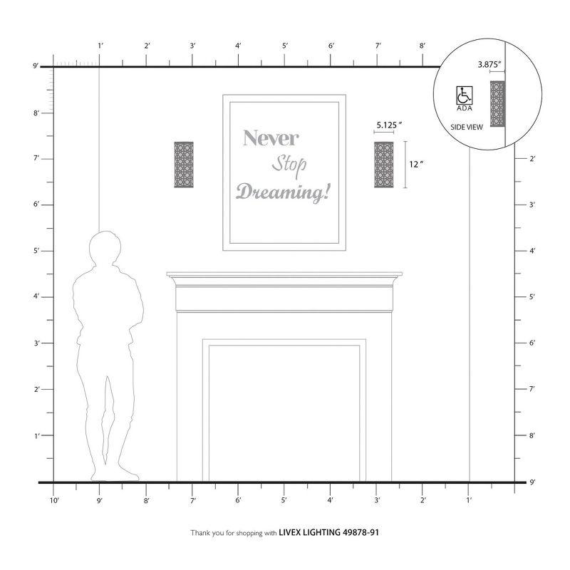 Livex Lighting Calinda 1 - Light Wall Light in  Brushed Nickel