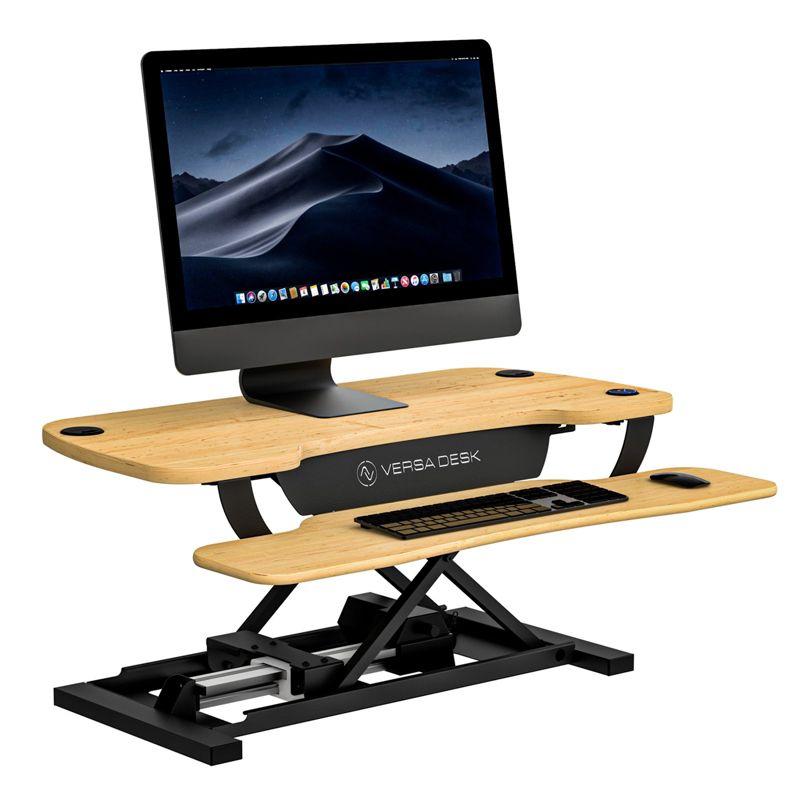 Maple 36" Electric Height Adjustable Standing Desk Converter with USB Port