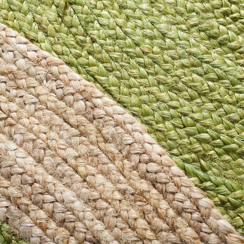 Natural Fiber NF801 Hand Woven Area Rug - Green/Natural - 3'x5' Oval - Safavieh.